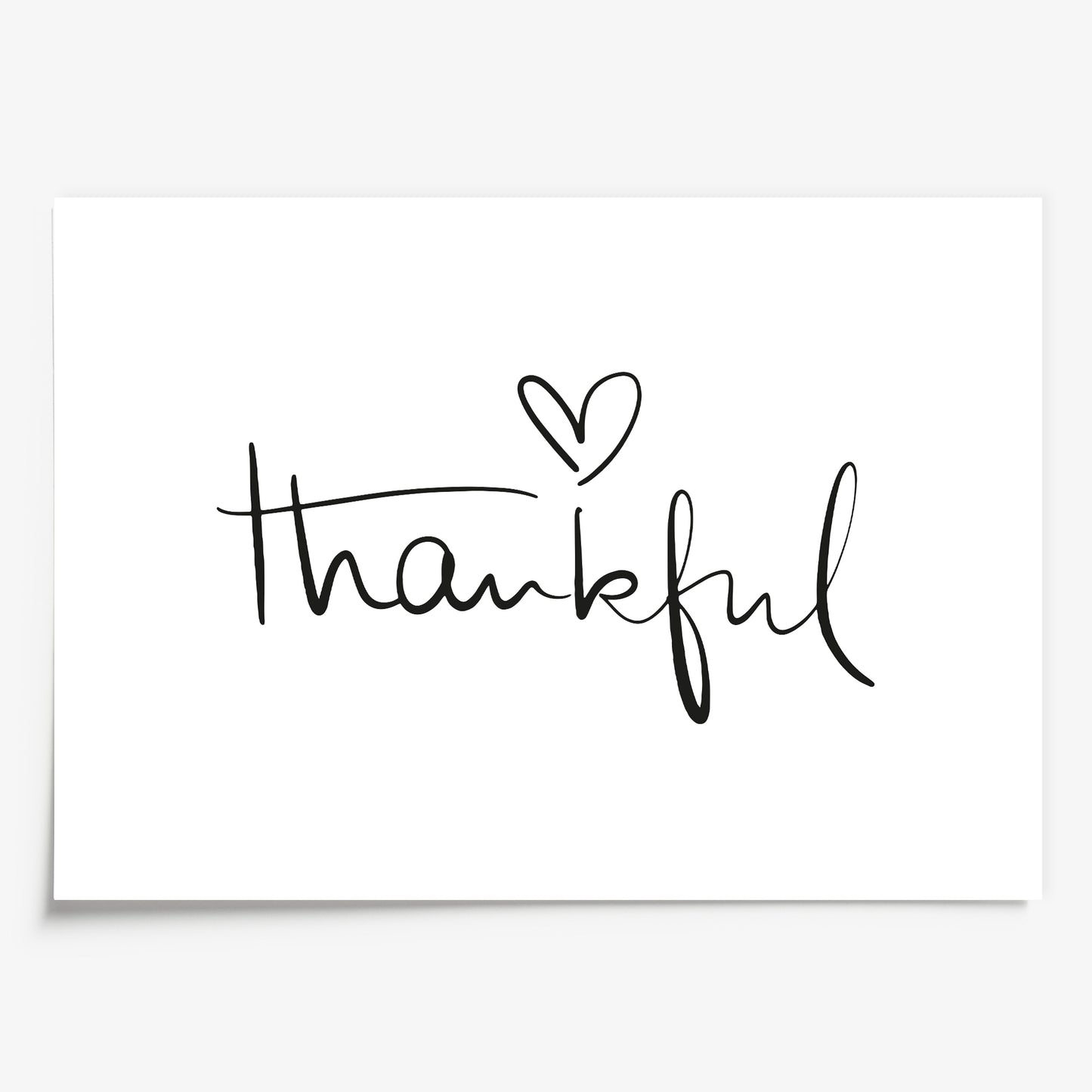 Das Sprüche Poster "Thankful" wird auf hochwertigem, 300 g/m² mattem Papier hergestellt.