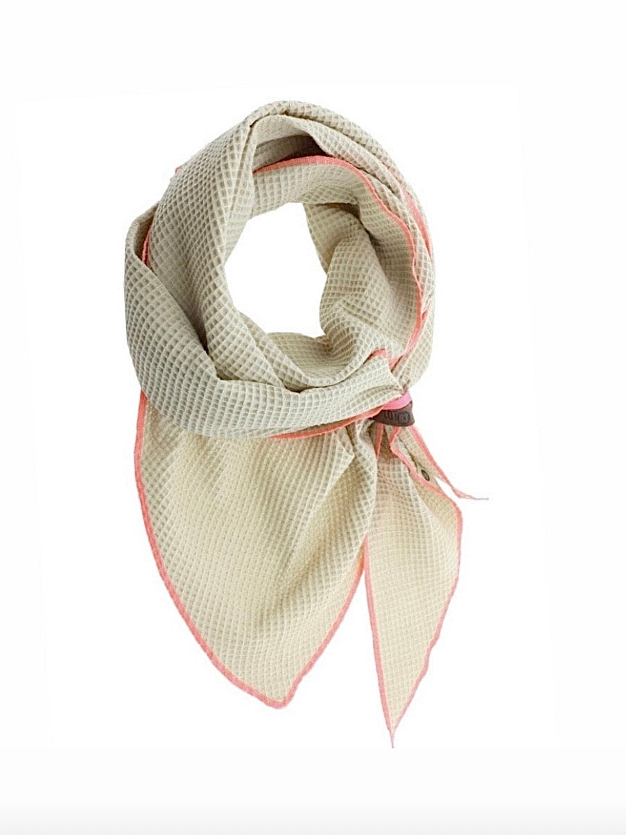 Sommer Tuch Ecru ~ Rosa