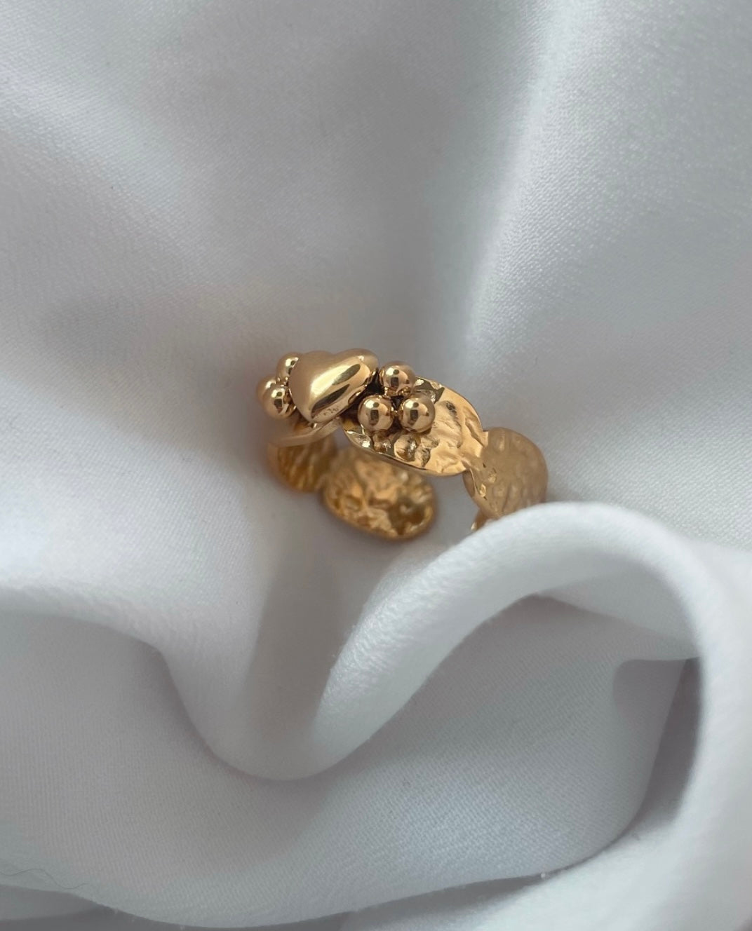 Edelstahl Ring Herz