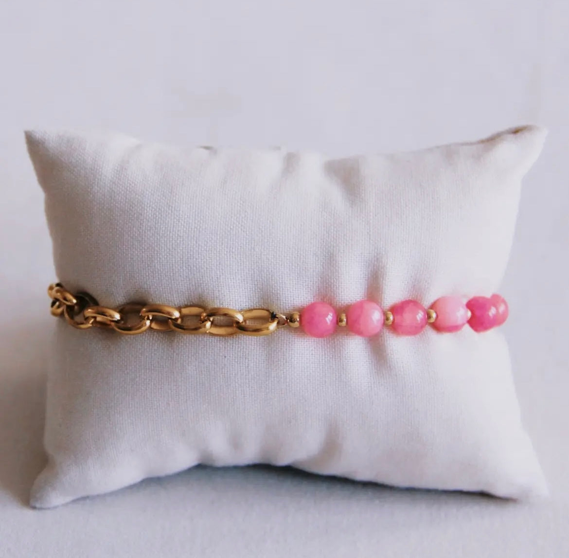 Grobgliedriges Armband Fuchsia