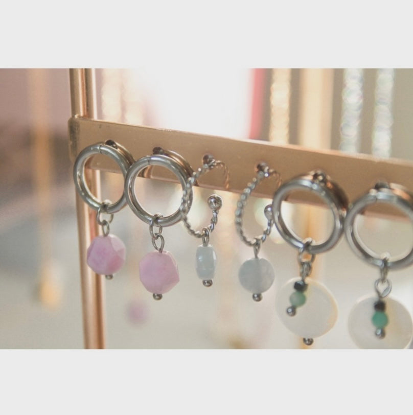 Filigraner Steinschmuck Ohrringe Aquamarin