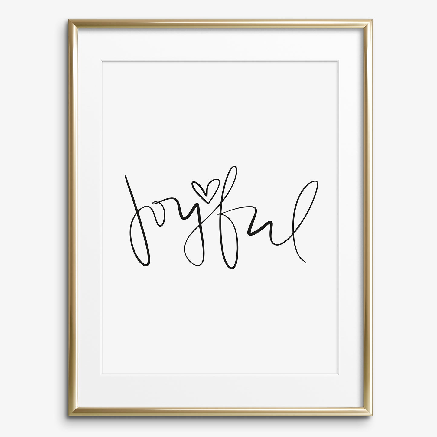 Das Sprüche Poster "Joyful" wird auf hochwertigem, 300 g/m² mattem Papier hergestellt.