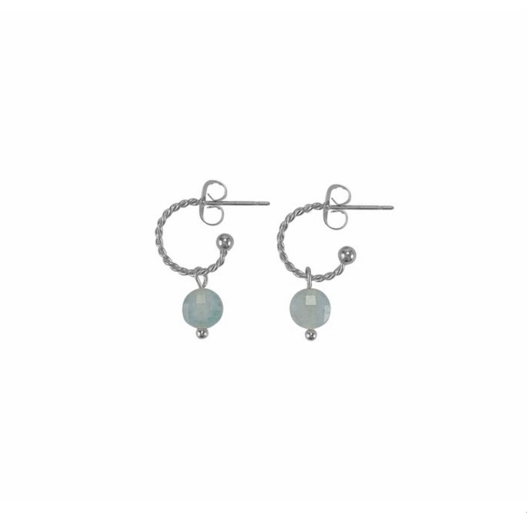 Filigraner Steinschmuck Ohrringe Aquamarin
