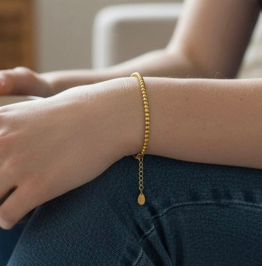 Edelstahl Kugel Armband