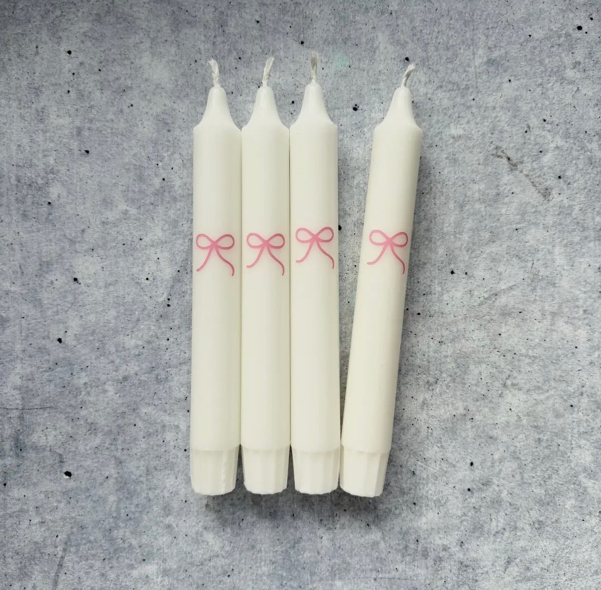 Stabkerze Rosa Schleife