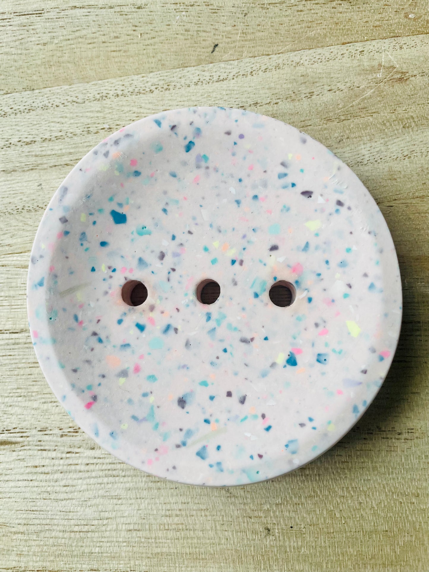 Pastell Seifenschale Rund terrazzo