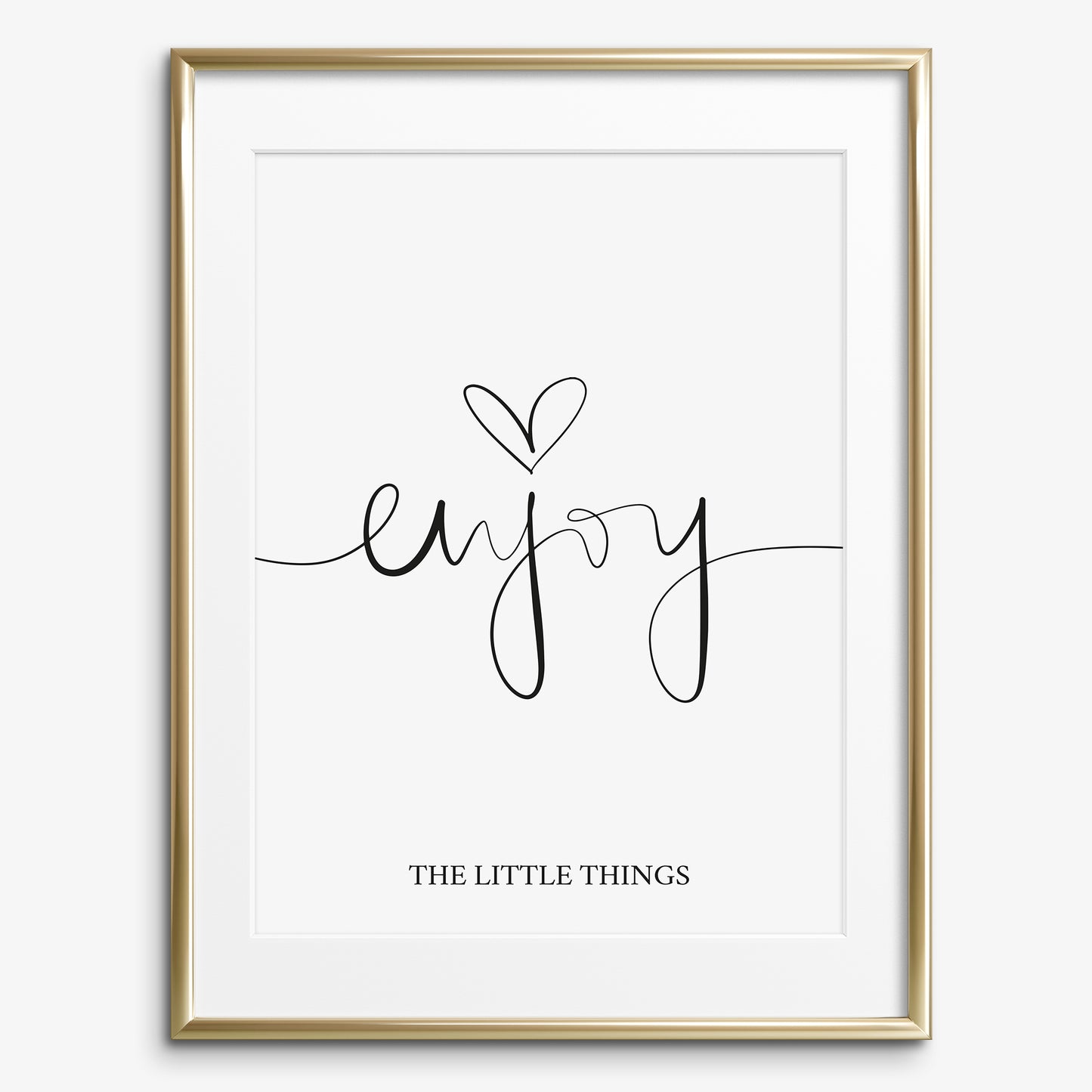 Das Sprüche Poster "Enjoy the little things" wird auf hochwertigem, 300 g/m² mattem Papier hergestellt.