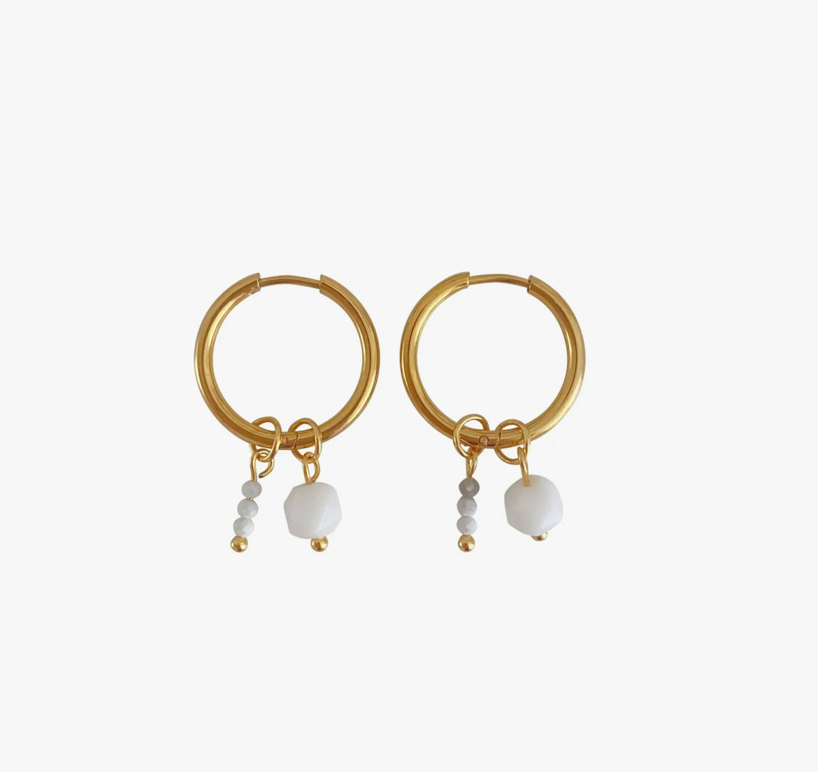 Filigraner Steinschmuck Ohrringe Howlite & Onyx
