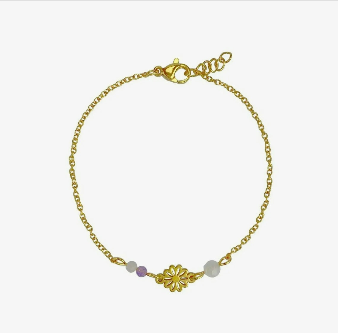 Filigraner Steinschmuck Armband Edelstein & Blume