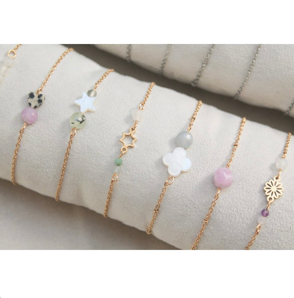 Filigraner Steinschmuck Armband Chalcedon- Gold