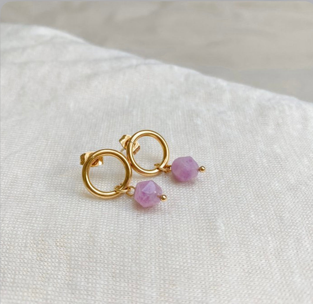 Filigraner Steinschmuck Ohrringe Chalcedon-Gold