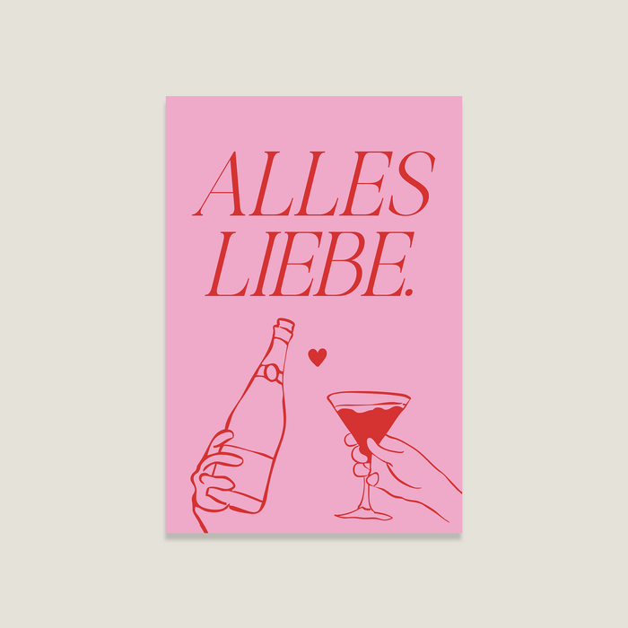 Postkarte „Alles Liebe“