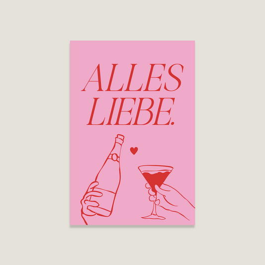 Postkarte „Alles Liebe“