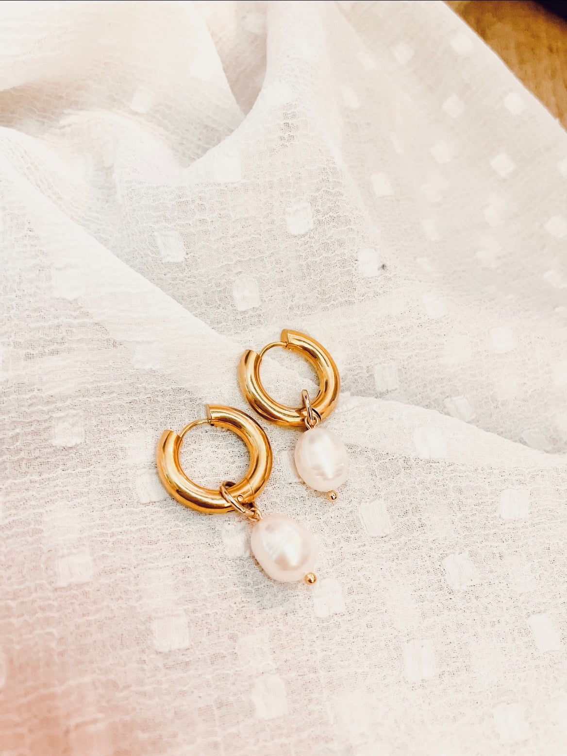 Hoop Click Creole Gold mit Perle