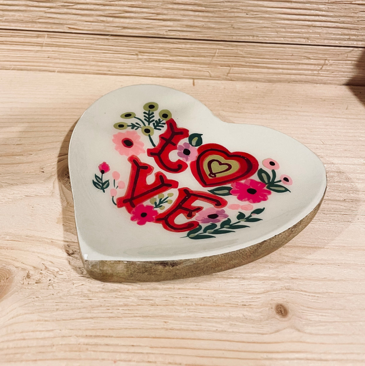 Holzschmuckschale LOVE