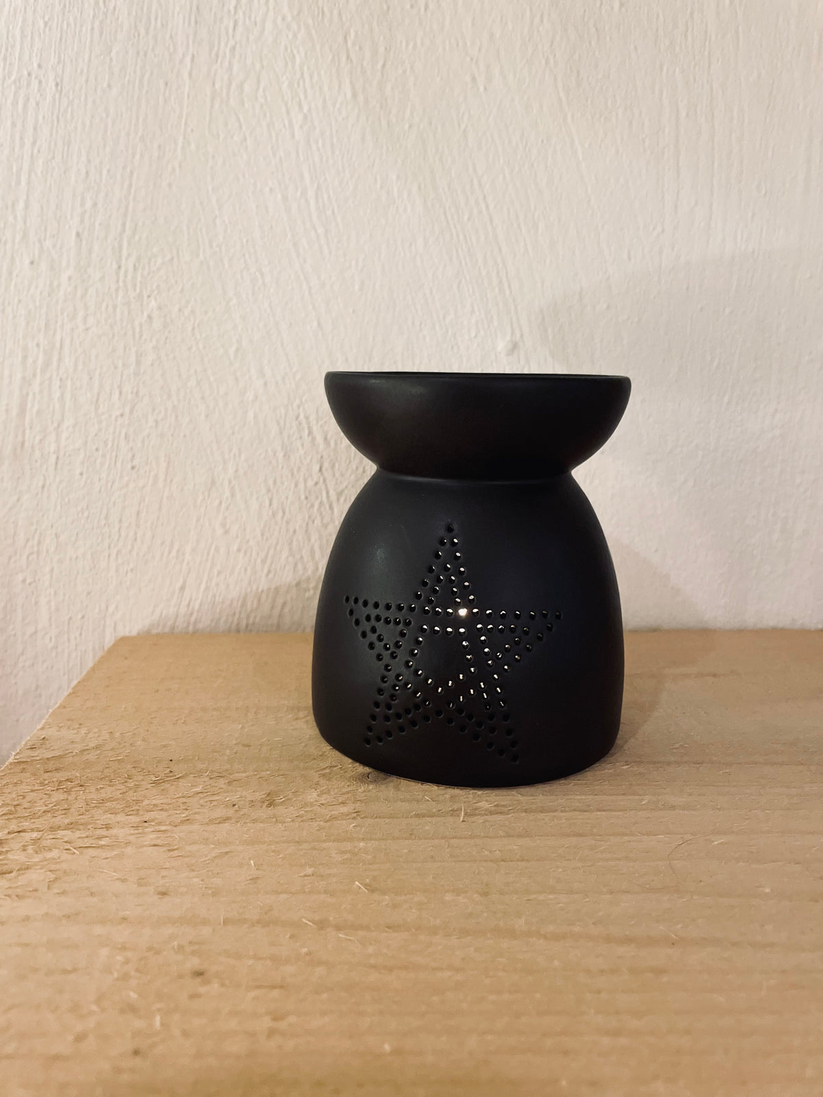 Keramik Duftlampe „Sternenzauber” Schwarz-Anthrazit