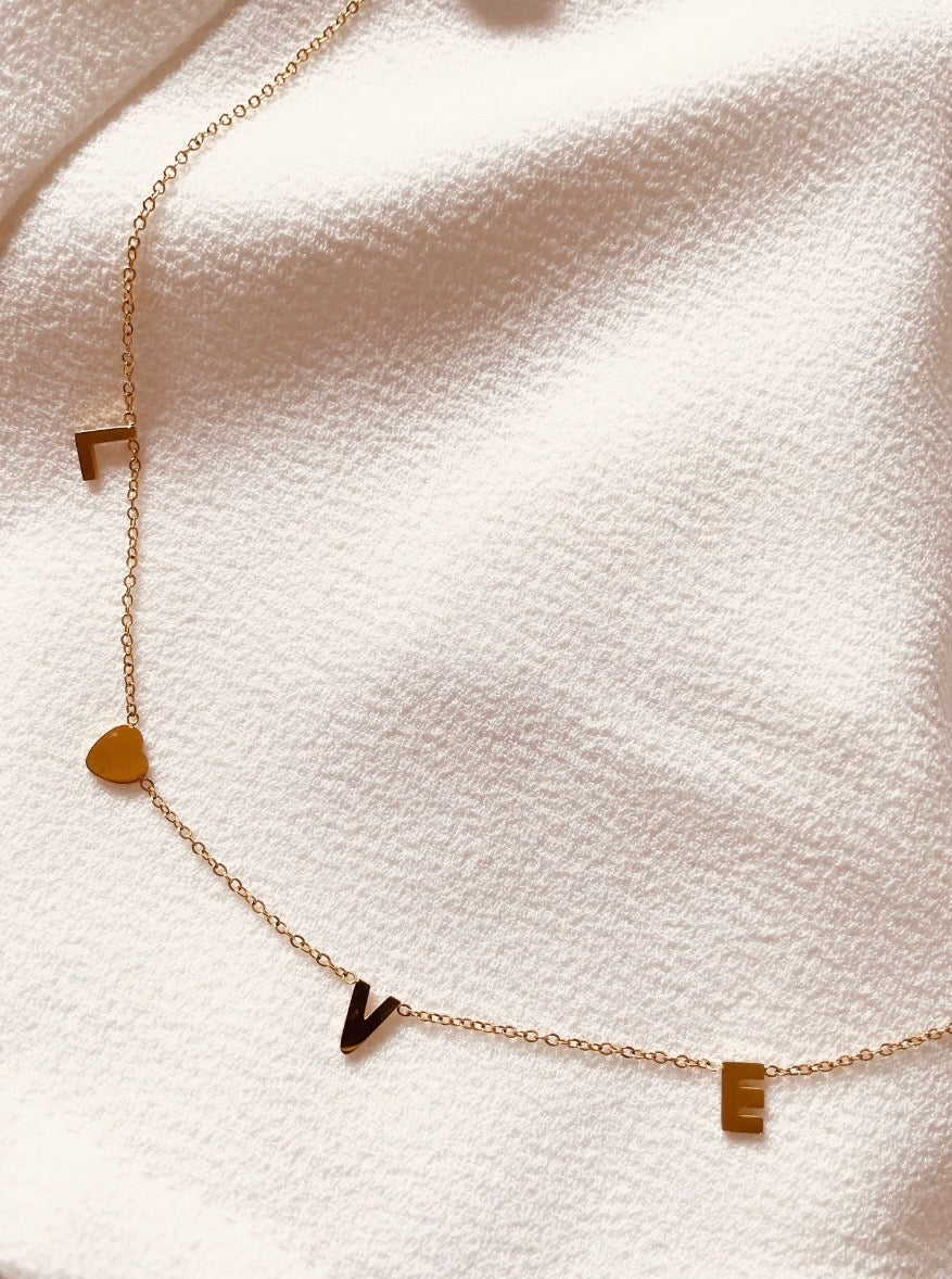 Edelstahlkette „LOVE“