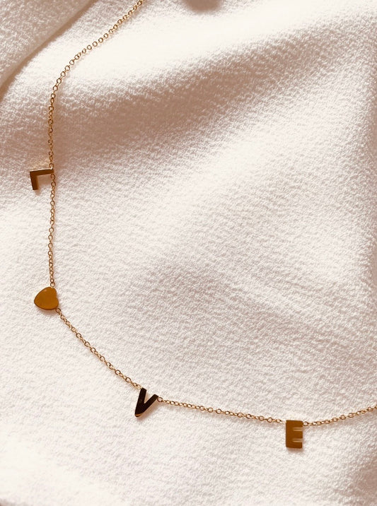 Edelstahlkette „LOVE“