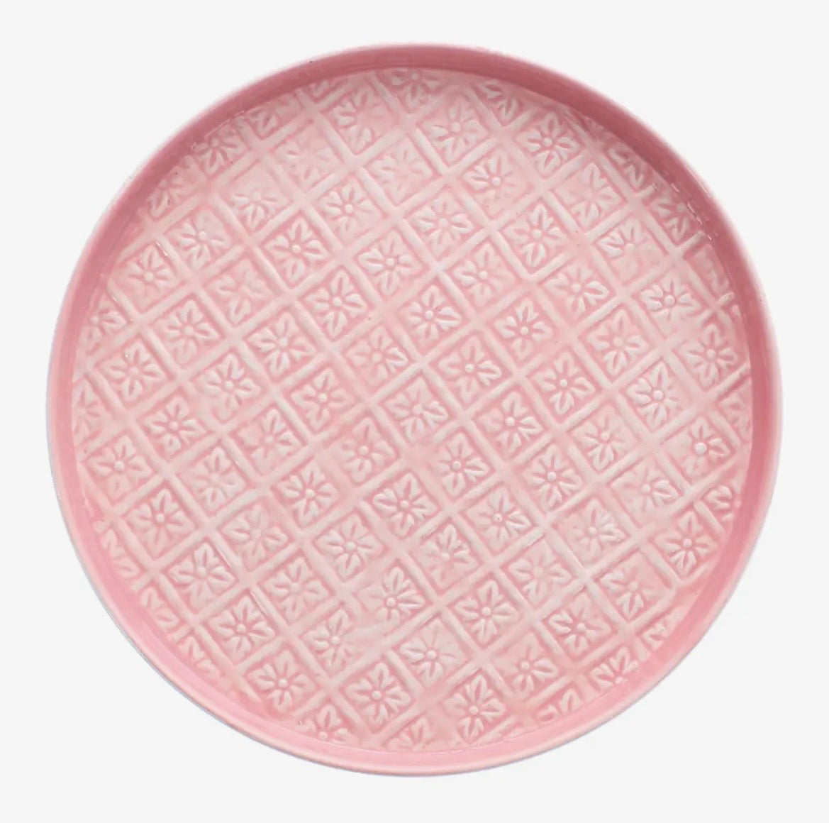 Dekoteller Emaille Pink
