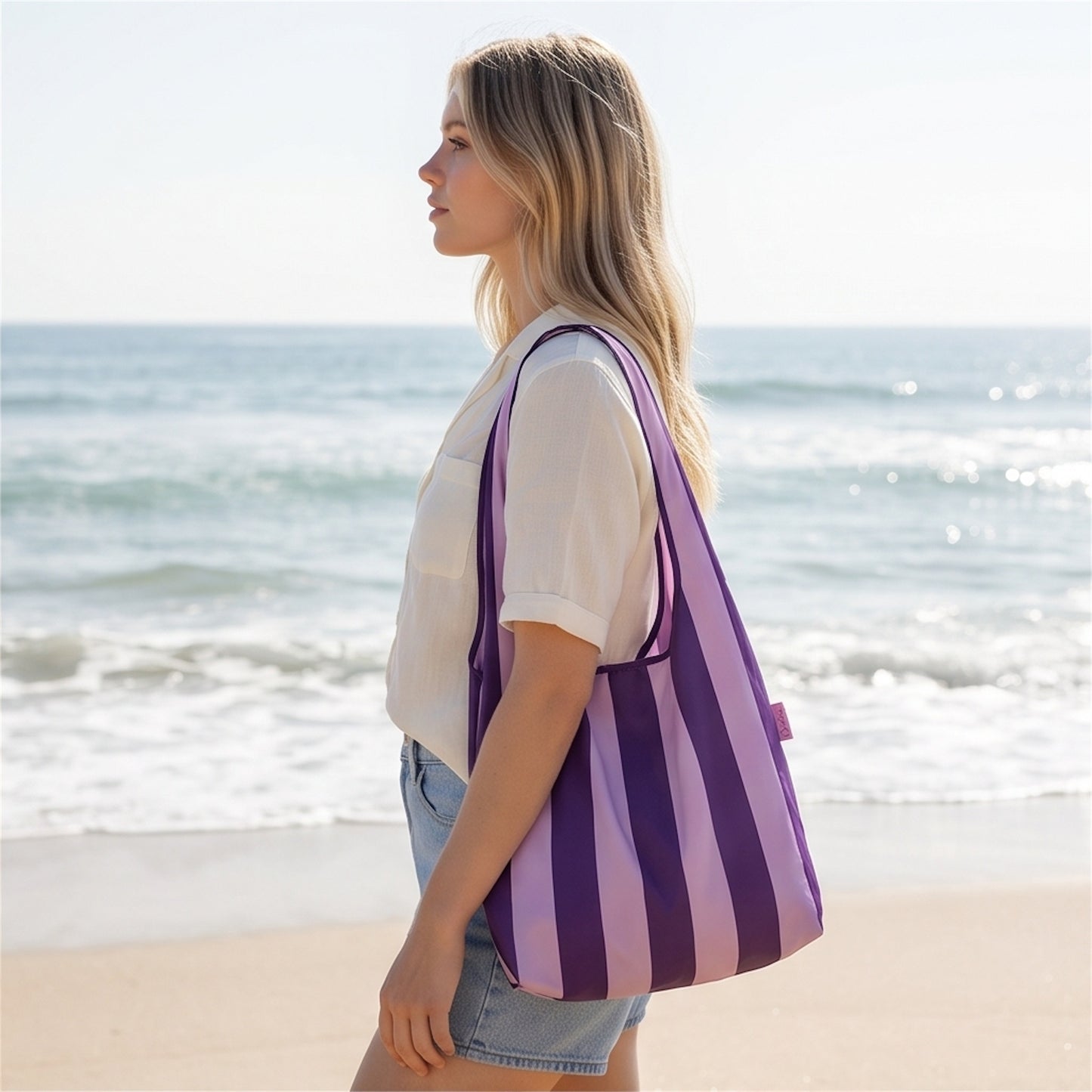 Faltbarer Shopper Stripes