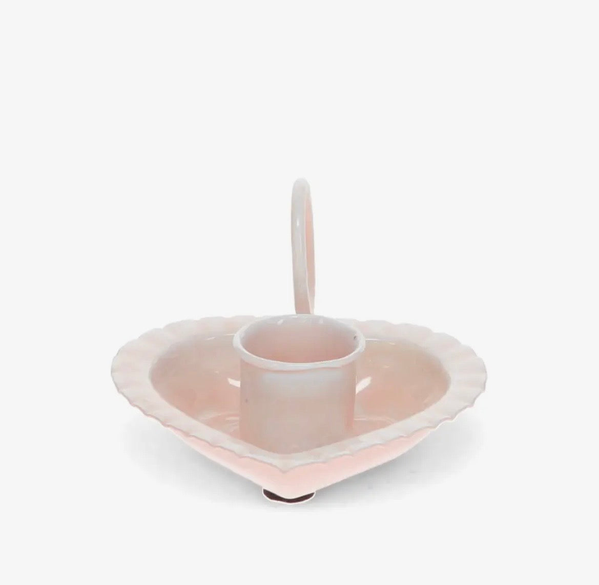 Emaille Kerzenhalter Pastell Rosa