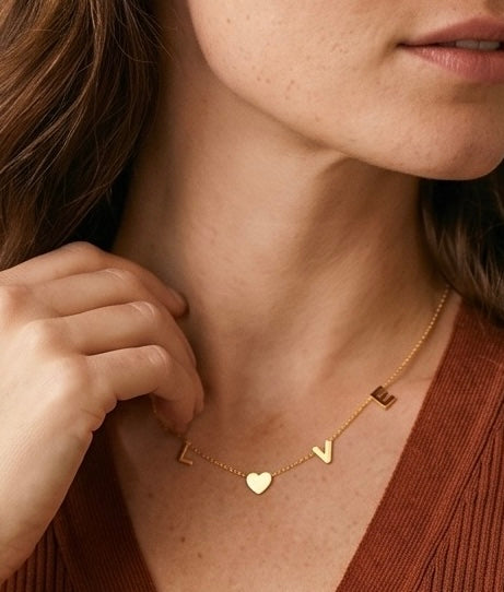 Edelstahlkette „LOVE“