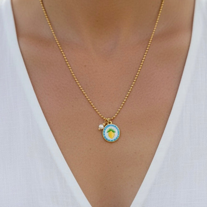 Zitronen Medallion Kette