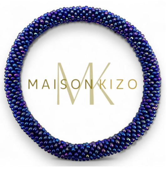 Handgefertigtes Glasperlen Armband in wunderschön meliertem blau mit miyuki Perlen gefertigt