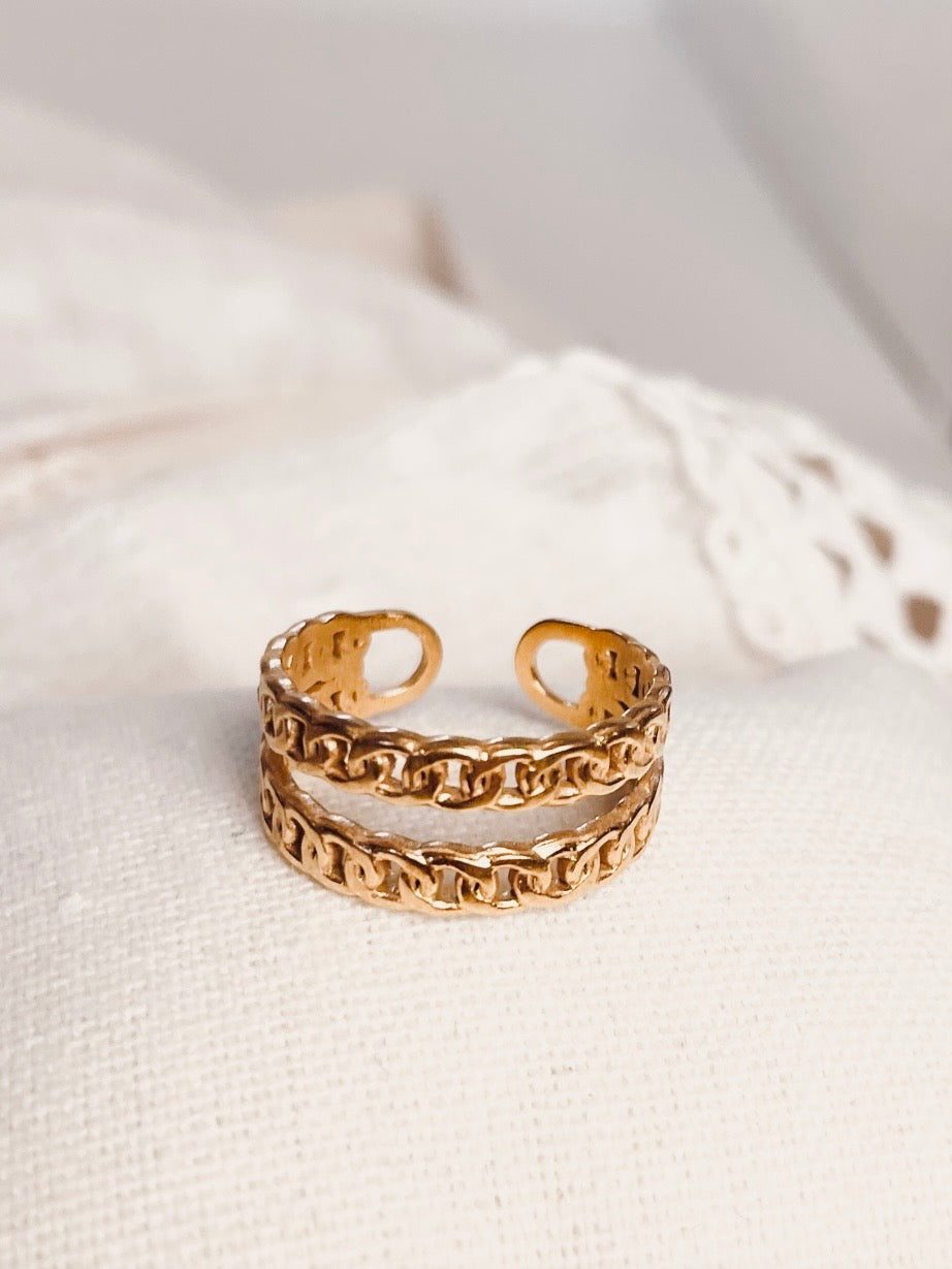 Goldring Doppelte Gliederkette