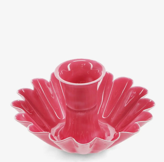 Emaille Kerzenhalter Pink