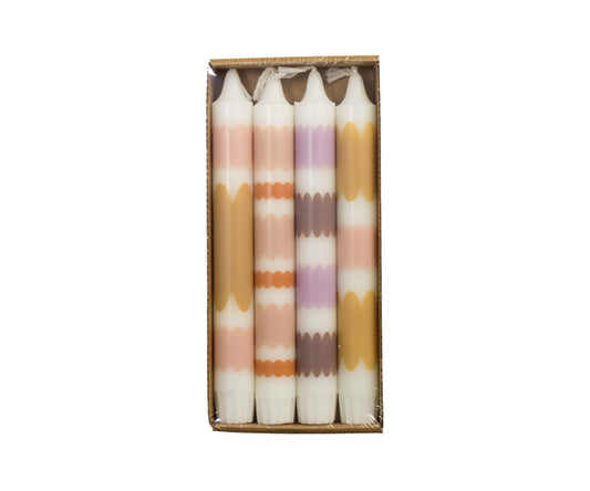 Stabkerzen 4er Set Flower Power