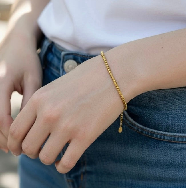 Edelstahl Kugel Armband