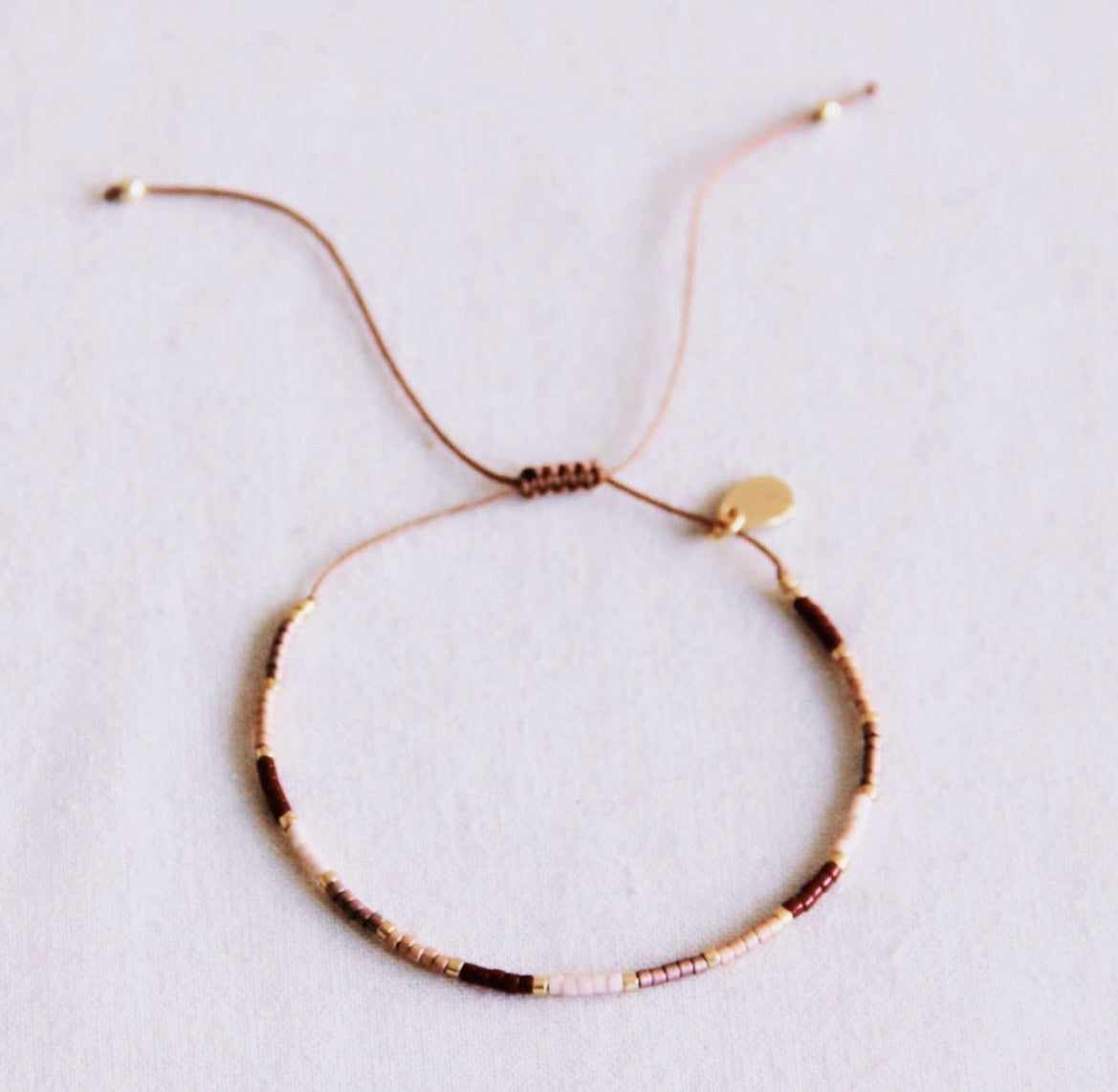 Miyuki Armband braun,gold,nude