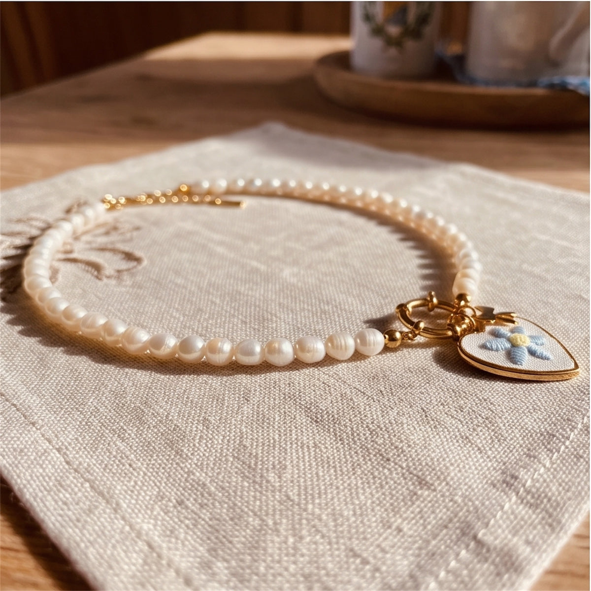 Dirndl Perlenkette  „Edelweiß"