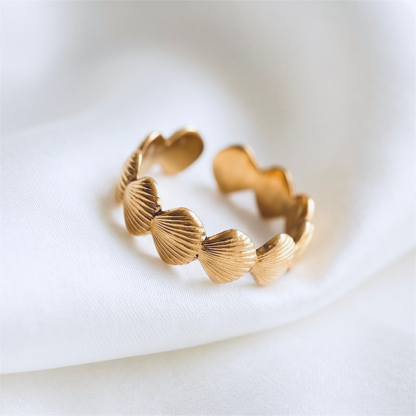 Muschel Ring verstellbar
