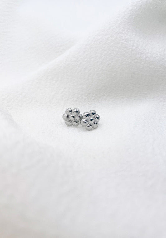 Blumen Ohrstecker Silber