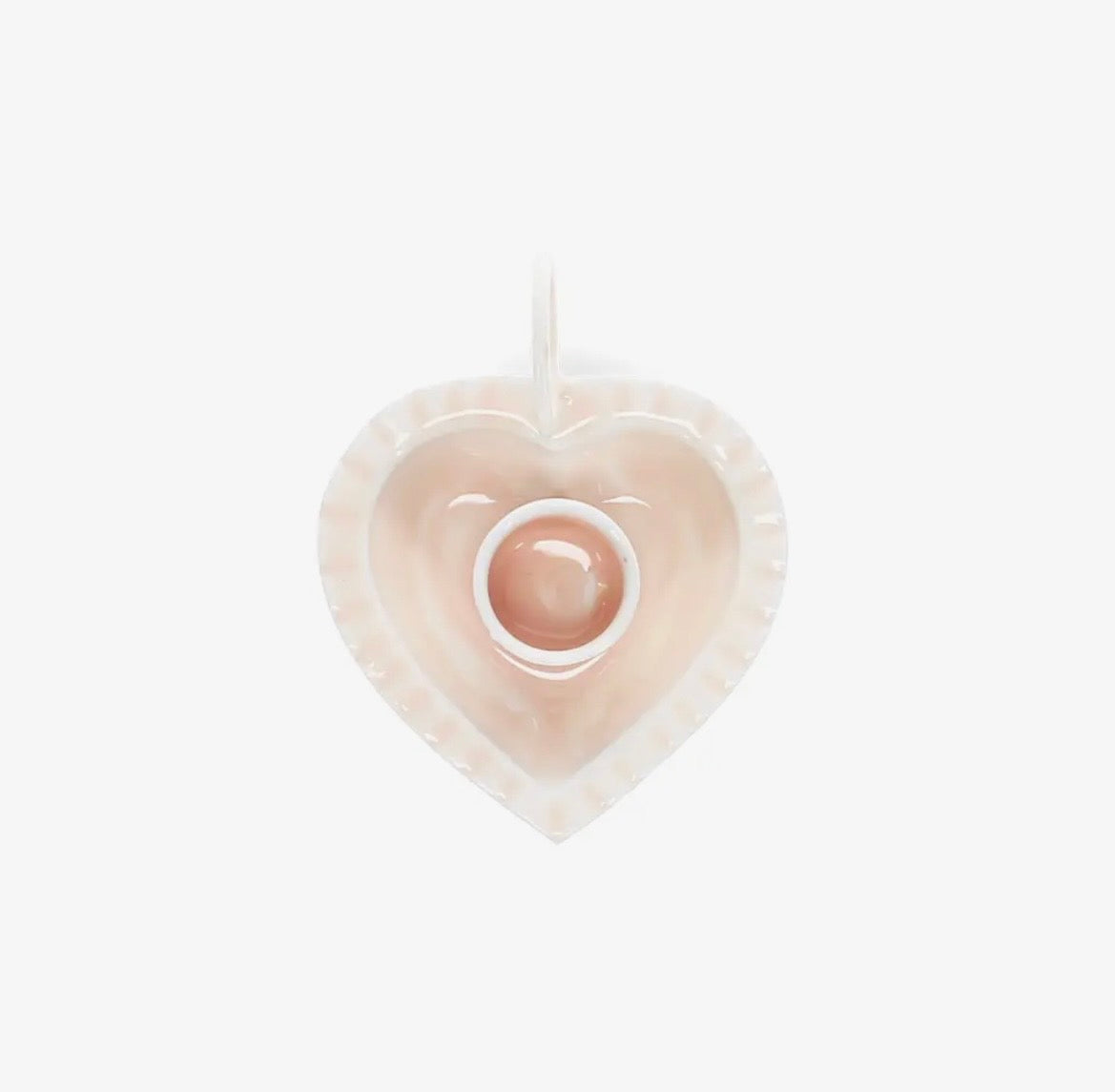 Emaille Kerzenhalter Pastell Rosa
