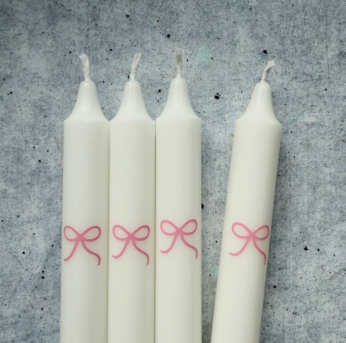 Stabkerze Rosa Schleife