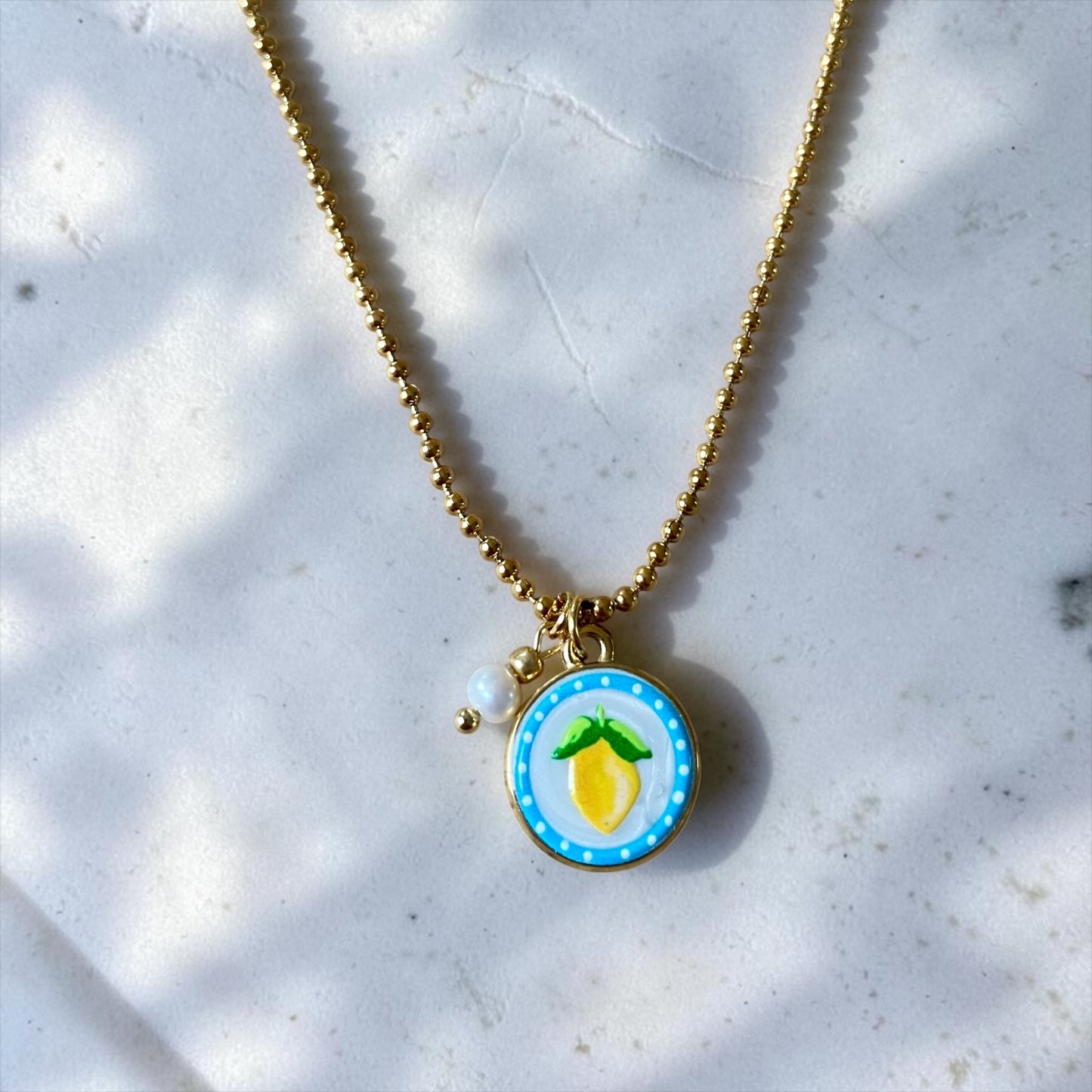 Zitronen Medallion Kette