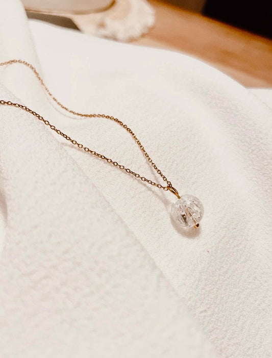 Edelstahlkette Bergkristall