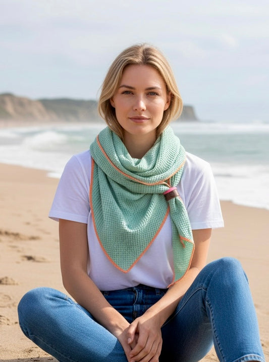Sommer Tuch Mint ~ Orange