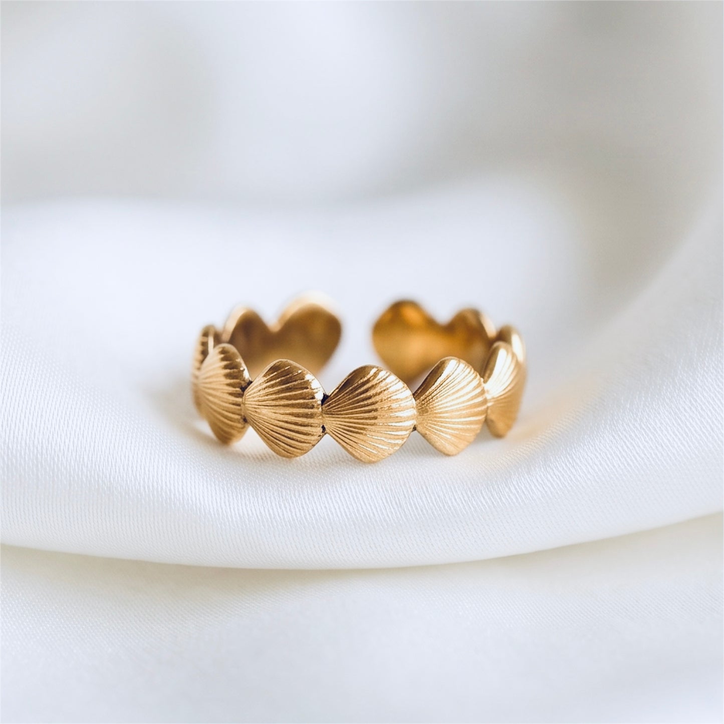 Muschel Ring verstellbar