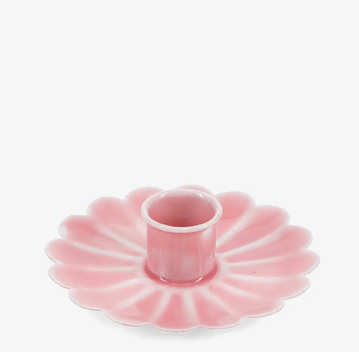 Emaille Kerzenhalter Pink
