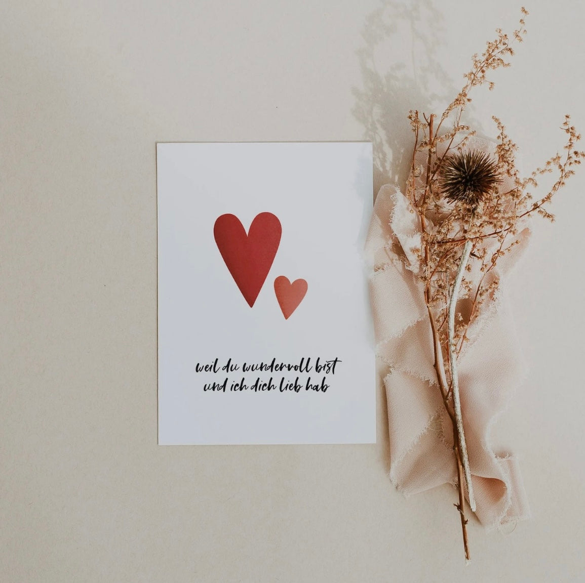 Postkarte ♡ Du bist wundervoll ♡