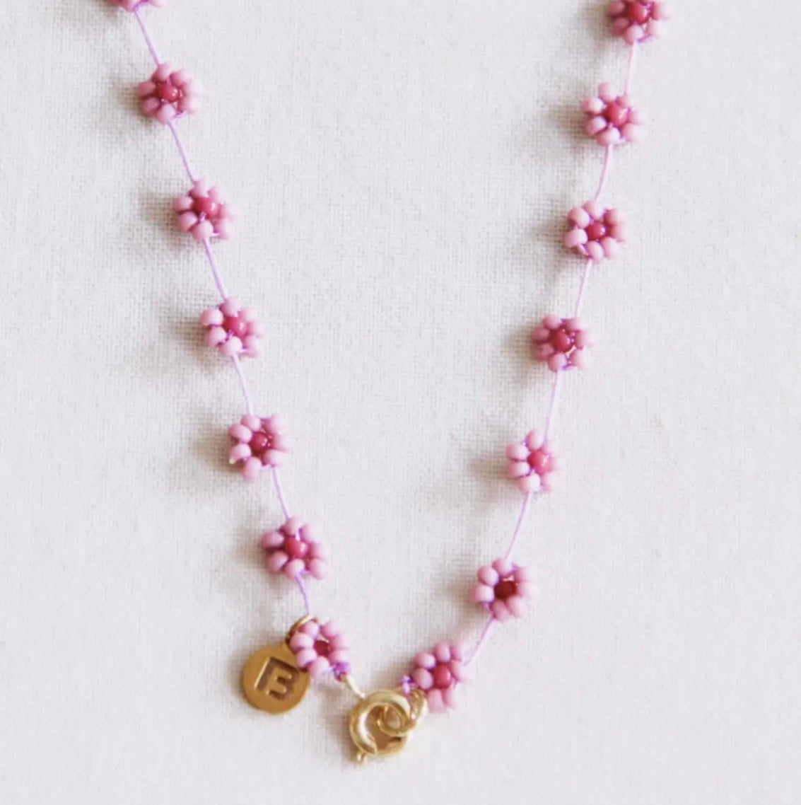 Miyuki Blüten Kette Flieder