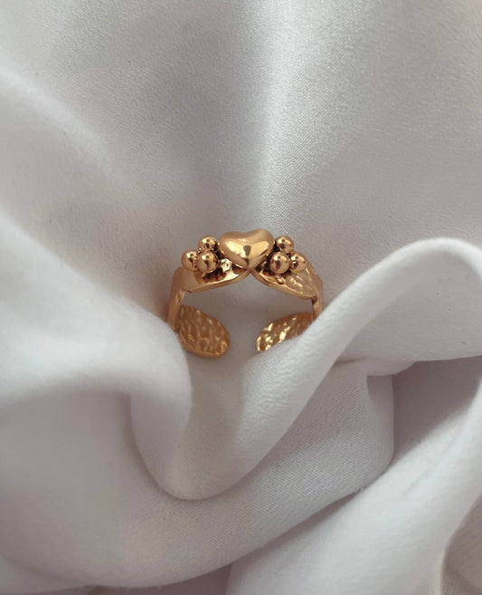 Edelstahl Ring Herz