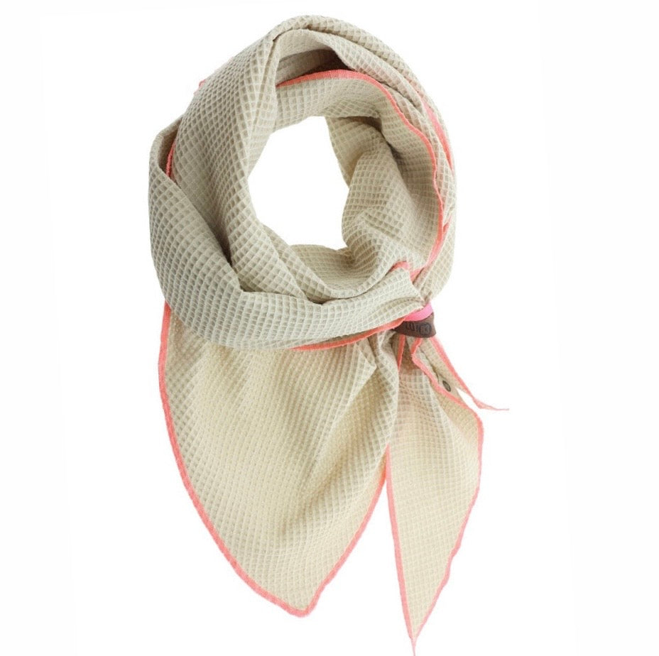 Sommer Tuch Ecru ~ Rosa