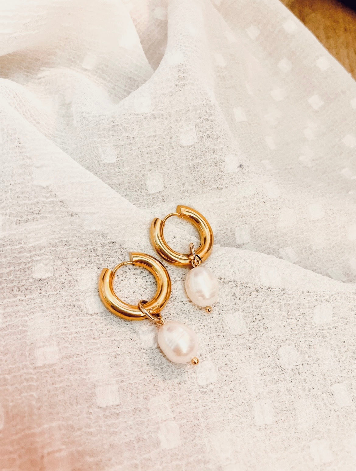 Hoop Click Creole Gold mit Perle