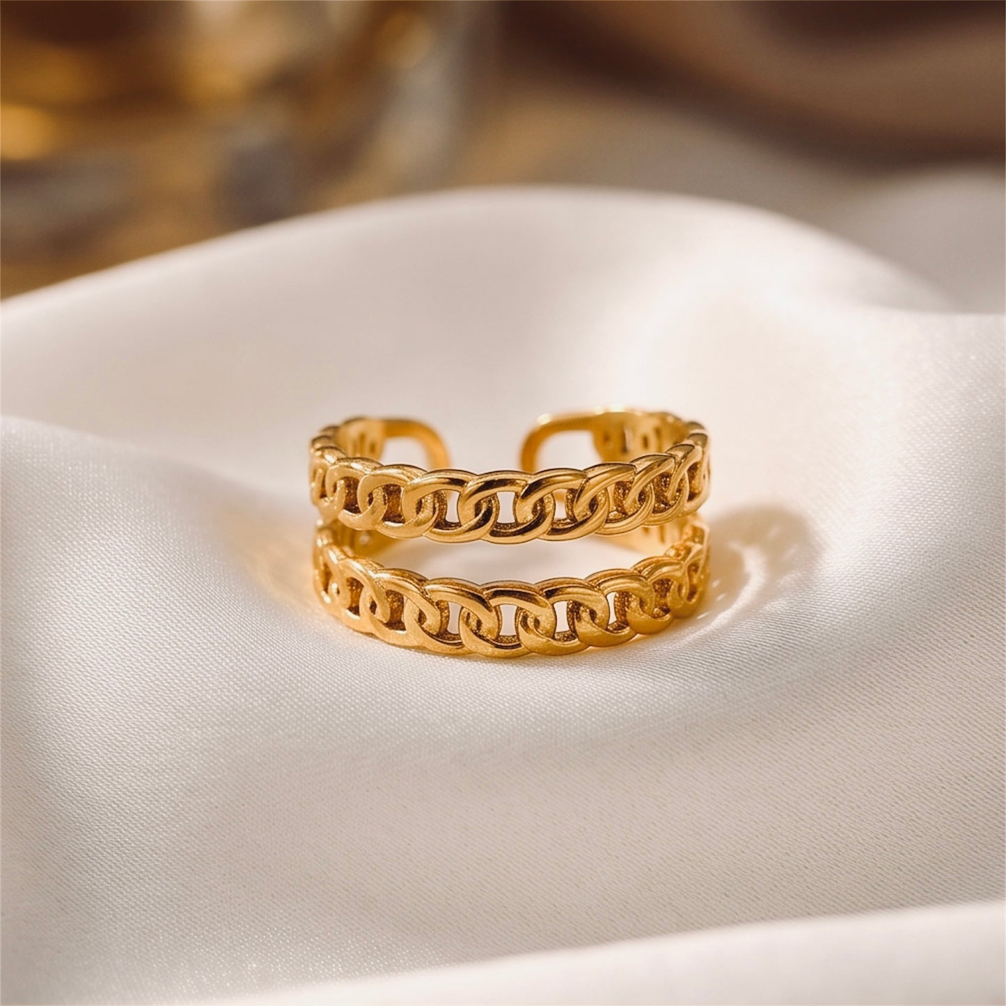 Goldring Doppelte Gliederkette