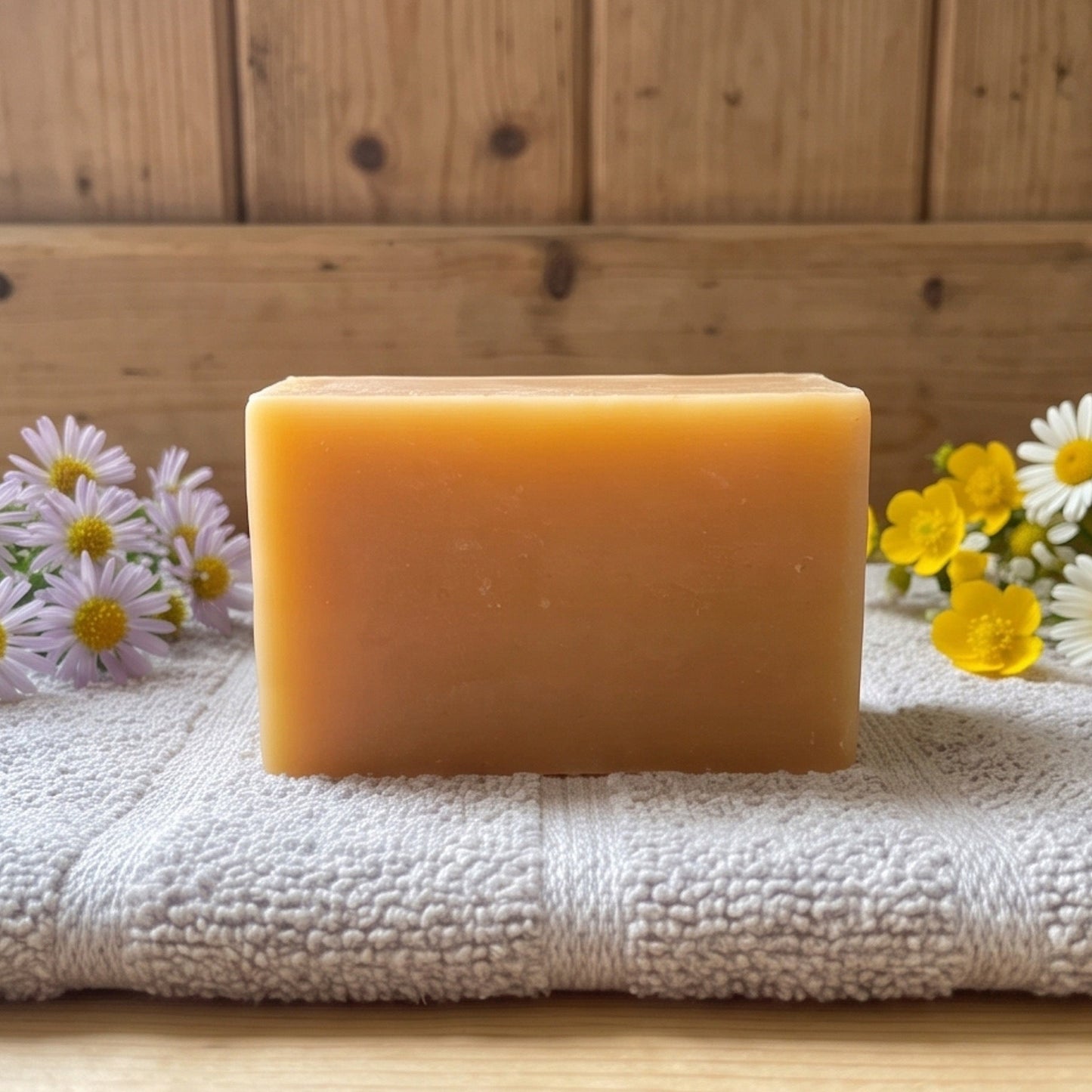 Handgeschnittene Bio-Naturseife mit Lemongrass-Duft aus dem Pinzgau